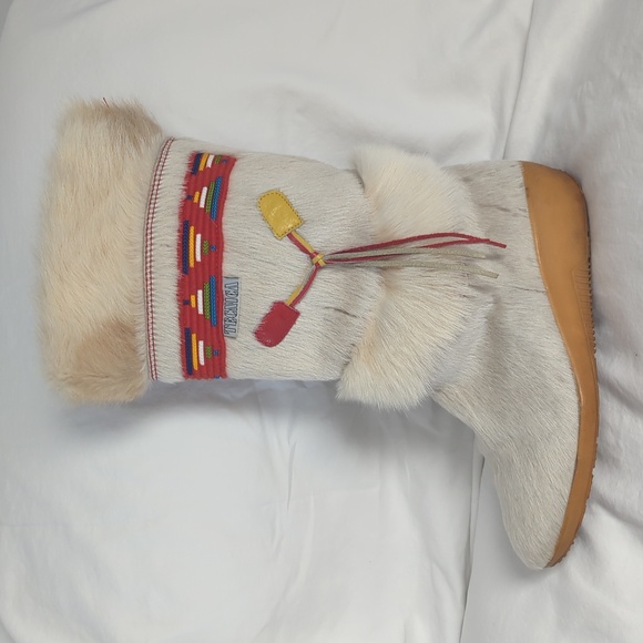 Vintage Tecnica Italian Cowhide/Goat Hair Fur Skandia Apres Ski Boots EU 40 - Picture 8 of 14